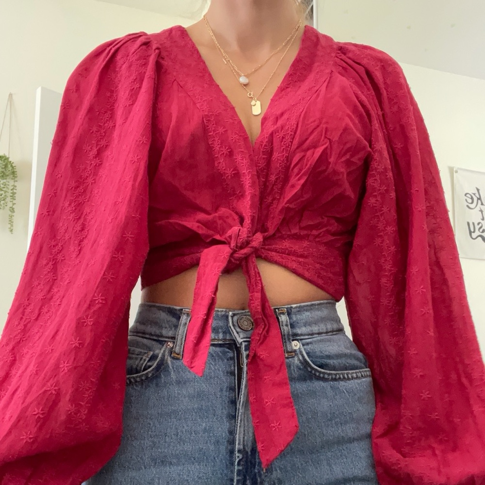 Urban outfitters crop top long sleeve